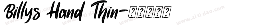Billys Hand Thin字体转换